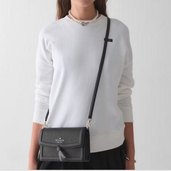 Kate Spade Knott Mini Flap Crossbody Bag Pebbled Leather Purse KM611 NWT $249 - Picture 3 of 7